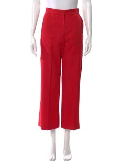 Pre-owned Sandro Wide Leg Pants In Red