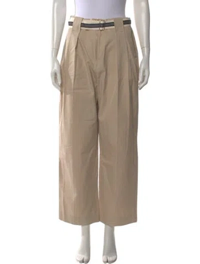 Pre-owned Sandro Wide Leg Pants W/ Tags In Neutral
