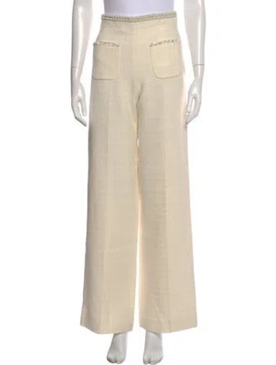 Pre-owned Sandro Wide Leg Pants W/ Tags In Neutral