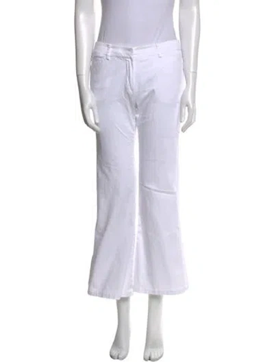 Pre-owned Sandro Wide Leg Pants In White