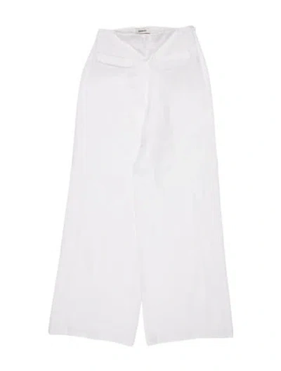Pre-owned Sandro Wide Leg Pants In White
