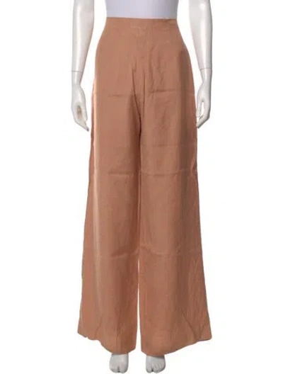 Pre-owned Sandro Wide Leg Pants In Yellow