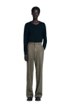 Sandro Wide-leg Suit Trousers In Brown