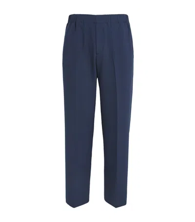 Sandro Wide-leg Tailored Trousers In Blue