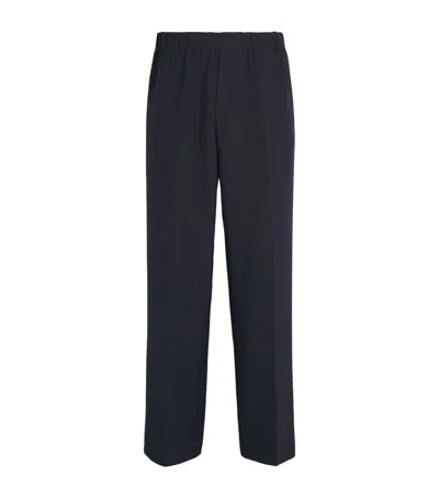 Sandro Wide-leg Tailored Trousers In Blue