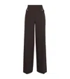 Sandro Womens Brown Flared-leg High-rise Stretch-woven Trousers In Brown