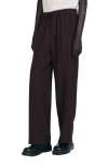 Sandro Wide Leg Trousers In Brown