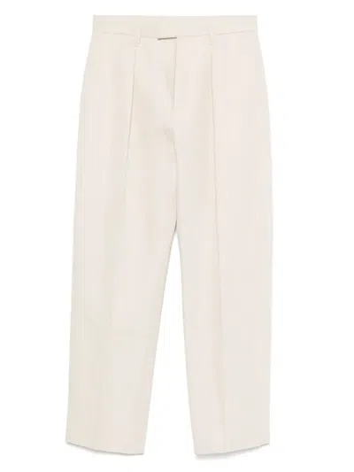 Sandro Wide-leg Trousers In Neutrals