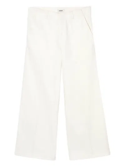 Sandro Wide-leg Trousers In White