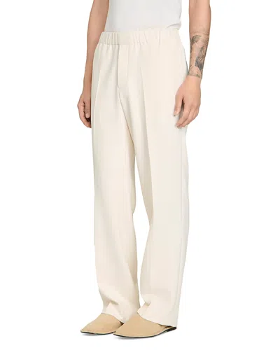 Sandro Wide Leg Trousers In White