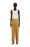 Sandro Wide-leg Elasticated Linen Trousers In Multi