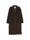 Sandro William Single-breasted Overcoat In Black