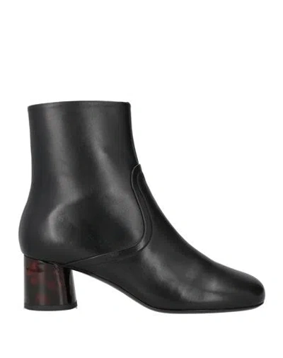 Sandro Woman Ankle Boots Black Size 5.5 Leather