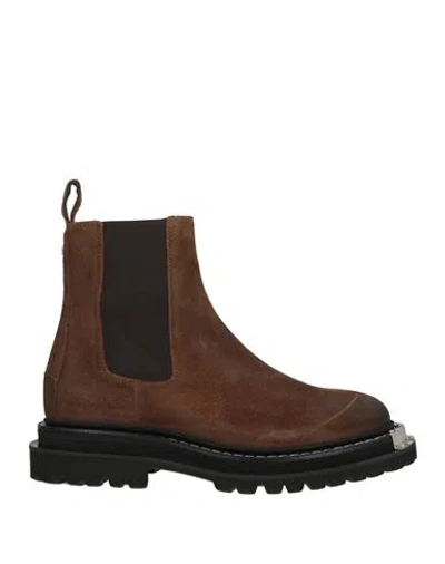 Sandro Woman Ankle Boots Brown Size 7.5 Leather