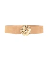 Sandro Woman Belt Beige Size 1 Cowhide, Brass, Polyester, Rubber