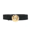 Sandro Woman Belt Black Size 3 Cowhide, Brass, Polyester, Rubber