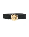 SANDRO SANDRO WOMAN BELT BLACK SIZE 2 COWHIDE, BRASS, POLYESTER, RUBBER