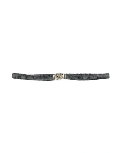 Sandro Woman Belt Black Size 2 Lambskin