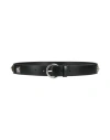 Sandro Woman Belt Black Size 2 Cowhide In Black