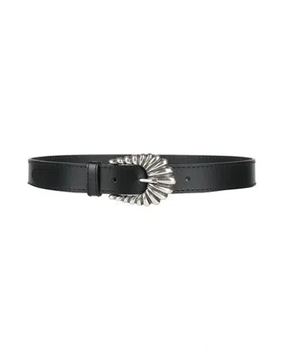 Sandro Woman Belt Black Size 3 Cowhide