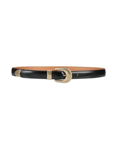 Sandro Woman Belt Black Size 3 Cowhide
