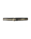 Sandro Woman Belt Black Size 3 Cowhide, Zamak