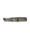 Sandro Woman Belt Dark Brown Size 2 Cowhide, Zamak, Brass In Black