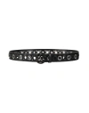 Sandro Woman Belt Black Size 3 Leather In Black