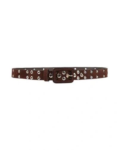 Sandro Woman Belt Brown Size 3 Cowhide