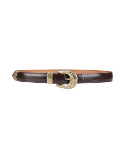 Sandro Woman Belt Burgundy Size 1 Cowhide In Red