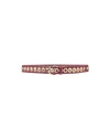 Sandro Woman Belt Burgundy Size 2 Cowhide, Zamak, Brass In Red
