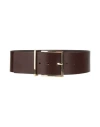 Sandro Woman Belt Chocolate Brown Size 3 Cowhide In Brown