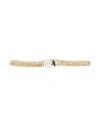 Sandro Woman Belt Gold Size 3 Lambskin In Brown