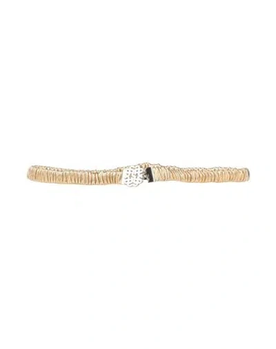 Sandro Woman Belt Gold Size 3 Lambskin