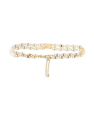Sandro Logo Chain-link Belt In Gold