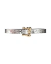Sandro Woman Belt Silver Size 3 Cowhide In Silver