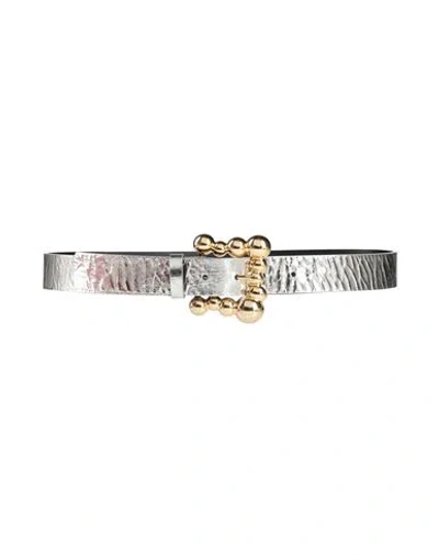 Sandro Woman Belt Silver Size 3 Cowhide