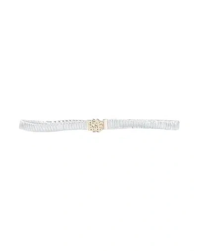 Sandro Woman Belt Silver Size 3 Lambskin