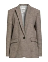 Sandro Woman Blazer Beige Size 8 Viscose, Polyester, Elastane In Neutral