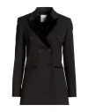 Sandro Woman Blazer Black Size 10 Polyester, Wool, Elastane In Black
