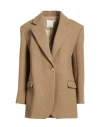 Sandro Woman Blazer Light Brown Size 10 Wool, Polyamide In Brown