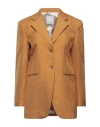 Sandro Woman Blazer Marigold Size 6 Viscose, Cotton In Yellow