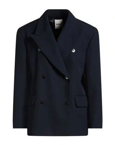 Sandro Woman Blazer Midnight Blue Size 10 Polyester, Virgin Wool