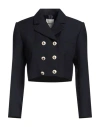 Sandro Woman Blazer Midnight Blue Size 10 Virgin Wool, Polyester In Blue
