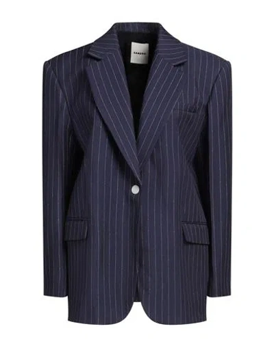 Sandro Woman Blazer Navy Size 6 Viscose, Polyamide