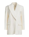 Sandro Woman Suit Jacket Off White Size 2 Viscose In Off White