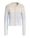 Sandro Woman Cardigan Azure Size 3 Viscose, Metallic Fiber In Blue