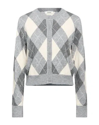 Sandro Woman Cardigan Grey Size 0 Wool, Cashmere