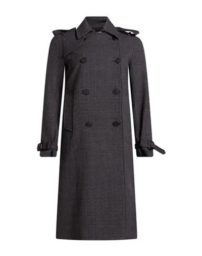Sandro Woman Coat Charcoal Size 2 Polyester, Viscose, Elastane In Grey