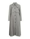 Sandro Woman Coat Cream Size 6 Polyester In Gray
